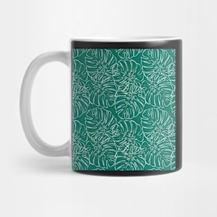 Hand Drawn Tropical Palm Leaf Summer Pattern Mug